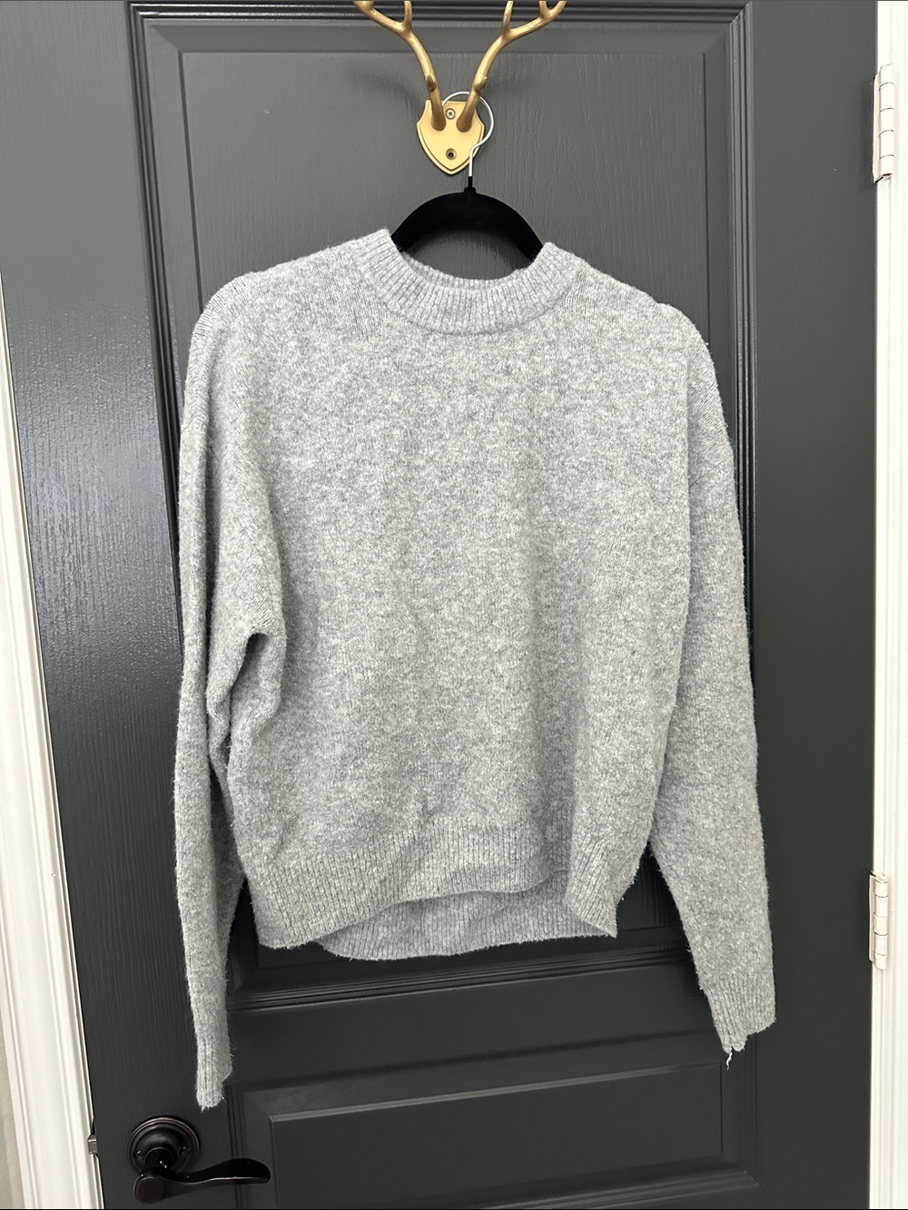 Cozy Grey Crewneck Sweater
